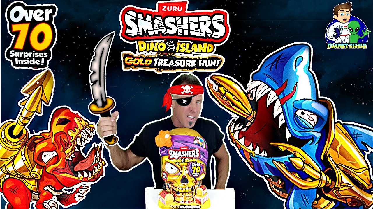 ZURU Smashers Dino Island Gold Treasure Hunt over 70 Surprises inside