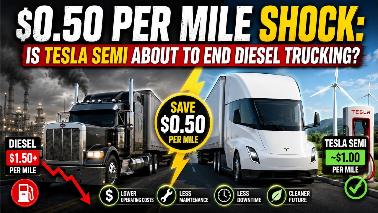 &ldquo;$0.50 Per Mile Shock: Is Tesla Semi About to End Diesel Trucking?&rdquo;
