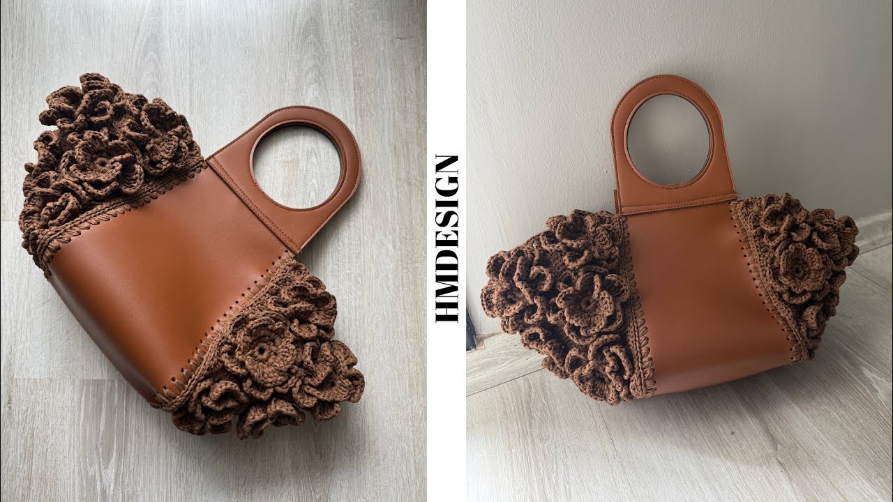 GÜL MOTİF ÇANTA YAPIMI (BU TARİF HİÇBİRYERDE YOK) 🤎