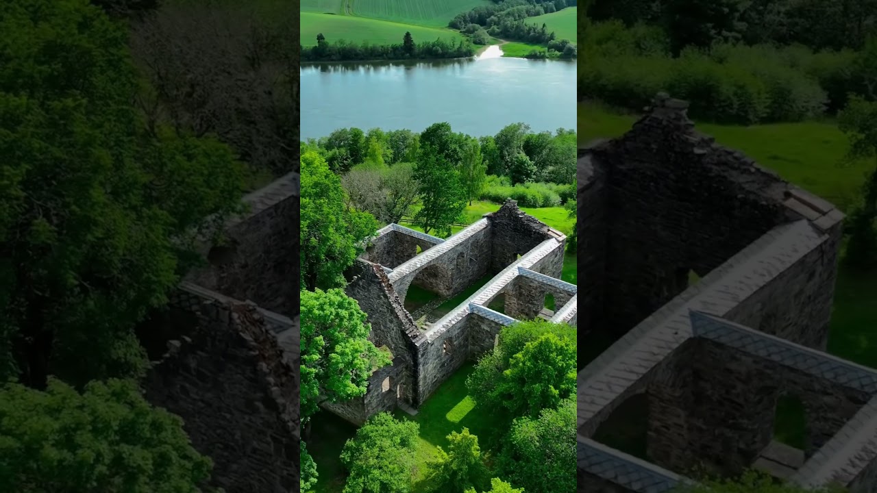 Nes church ruins, Norway. #aerialphotography #architecture #ruins #Medieval #church #norge #norway