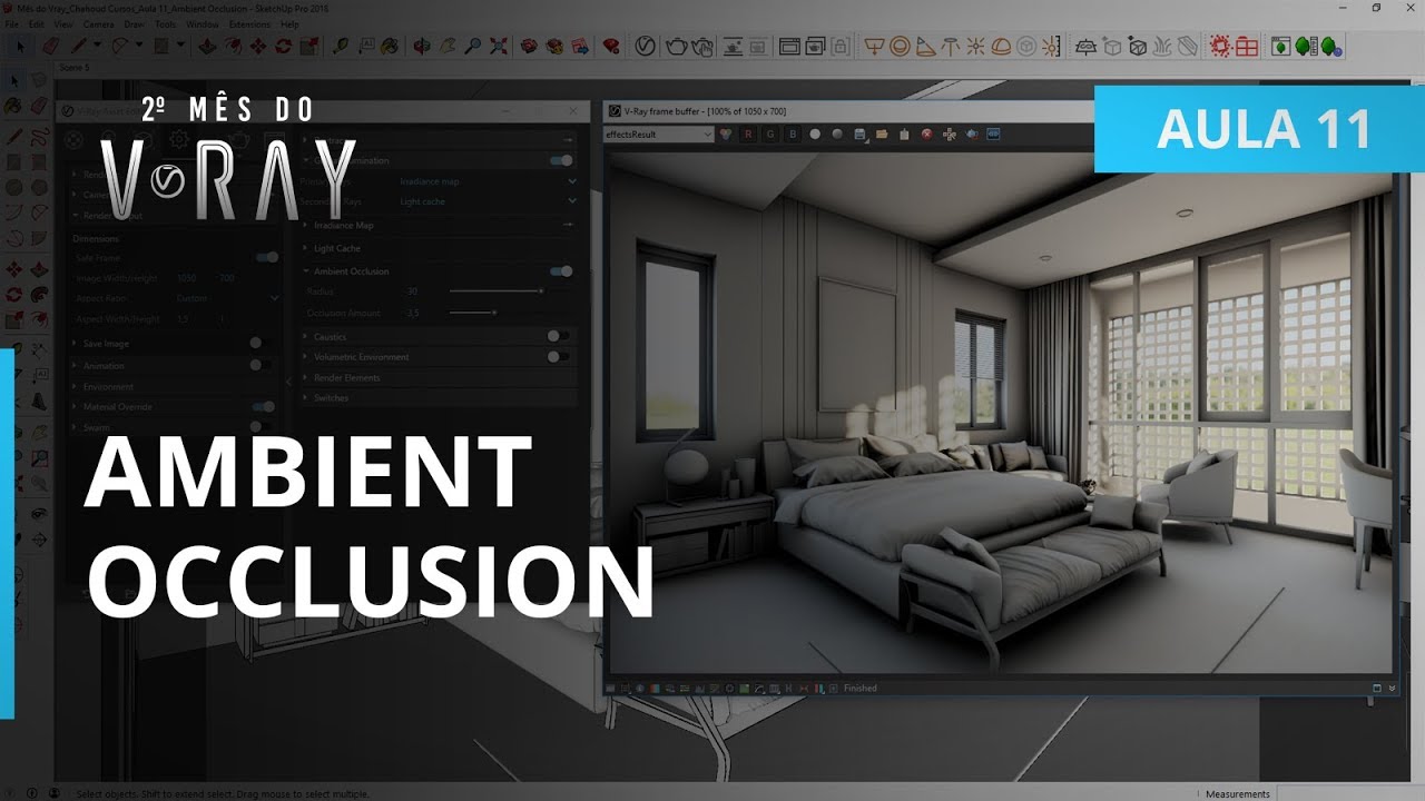 Vray 3.6 para SketchUp - Aula 11/30: Ambient Occlusion