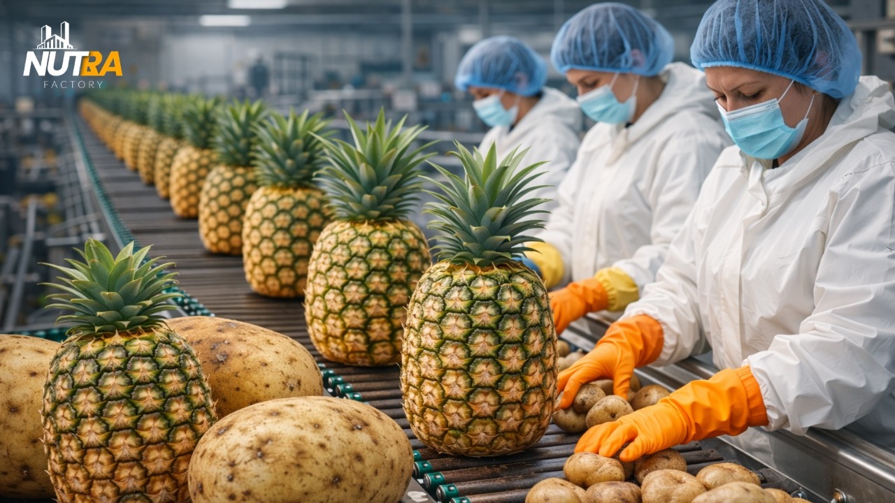 How Canned Pineapple Is Made | Full Pineapple Processing Factory