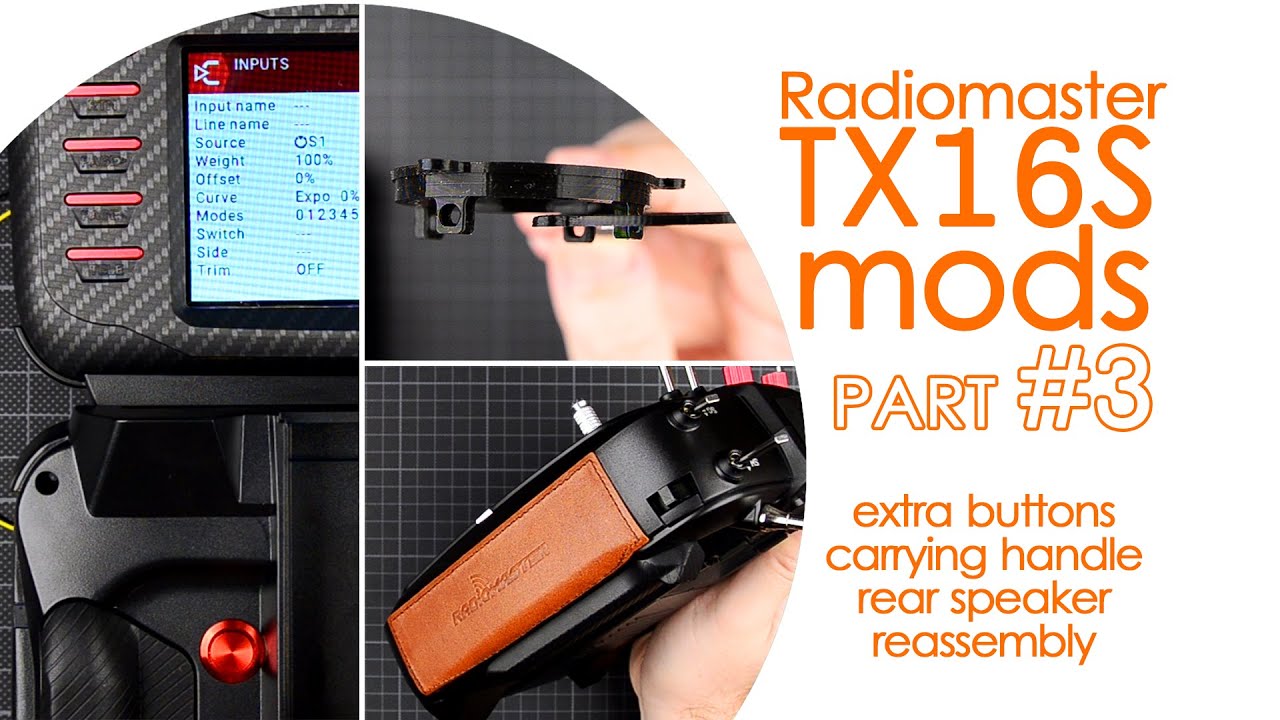 PART 3 of Radiomaster TX16S mods : how to add extra buttons or switches and reassemble the radio