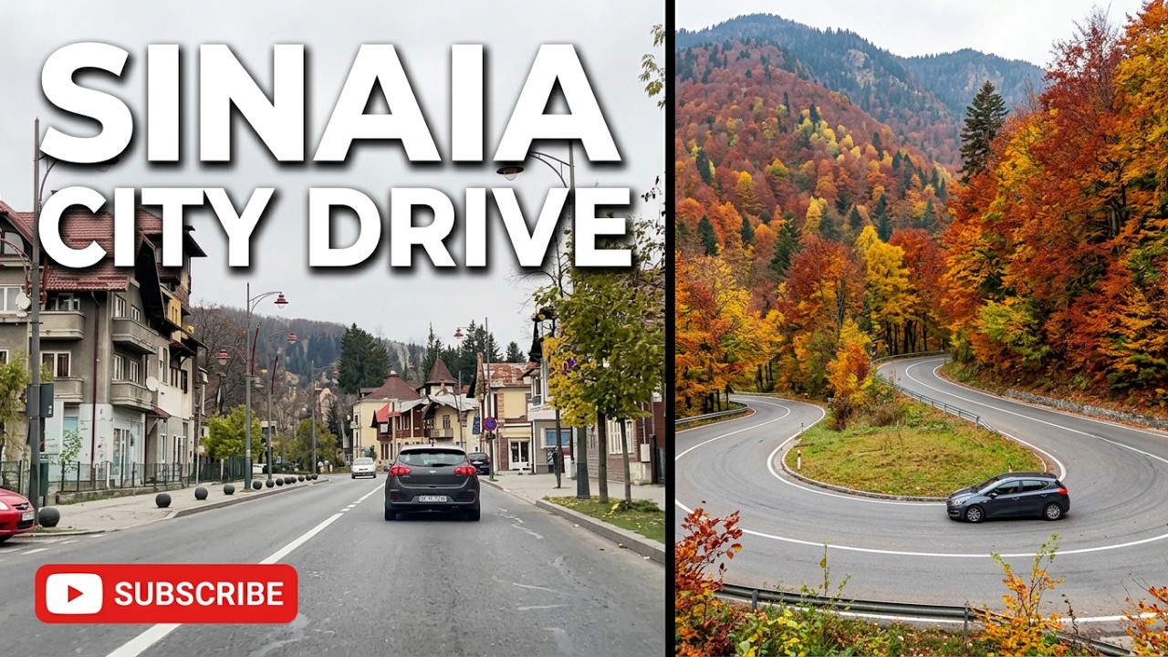 Sinaia / Prahova / Romania - Noiembrie 2020 - City Drive - Drive Through