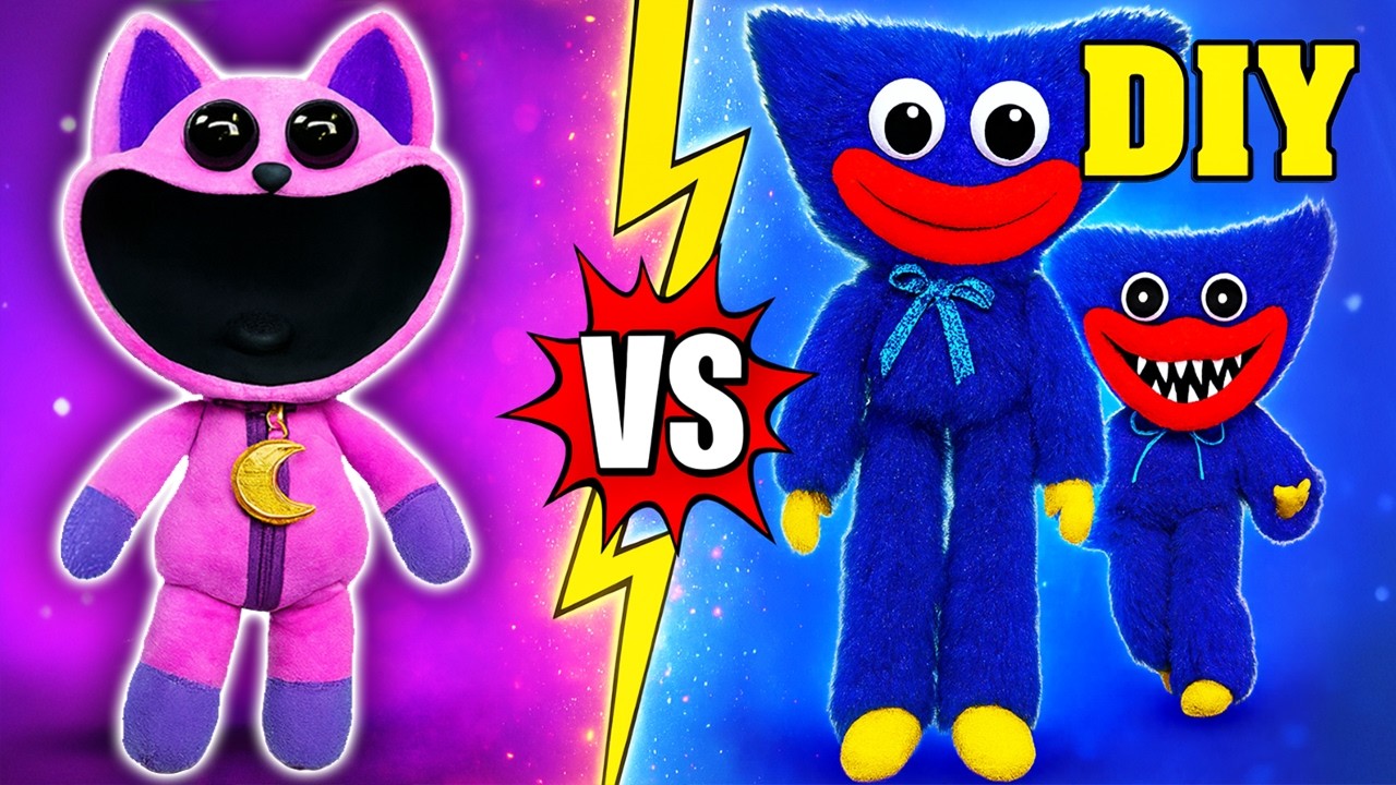 El peluche más épico de Poppy Playtime: CatNap VS Huggy Wuggy reversible