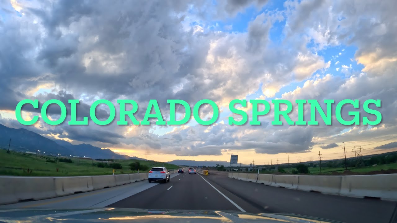 Driving through Colorado Springs - Scenic Drive - 4K