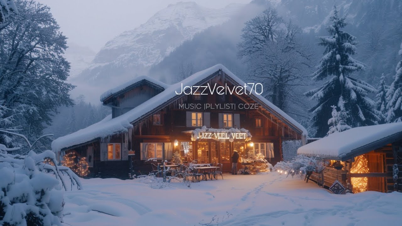 [PLAYLIST] Cafe in the snowy forest of Switzerland, warm and cozy | 1 Cozy Vocal Jazz Tunes