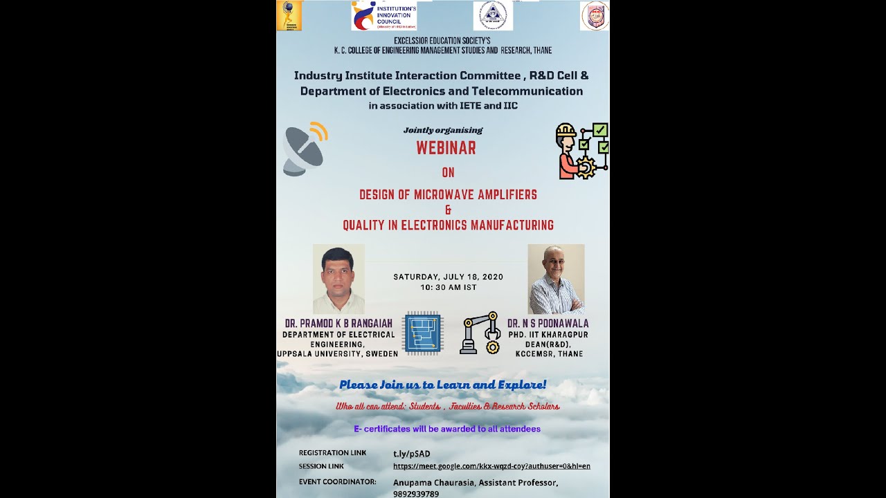 Design of Microwave Amplifiers and Quality in Electronics Manufacturing