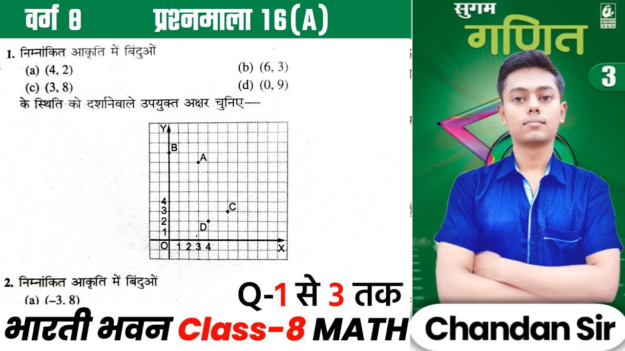 Bharati bhawan (Sugam ganit) class 8 | प्रश्नमाला-16(A) | Q-1,2,3 (आलेख) Bar Graph | By Chandan Sir