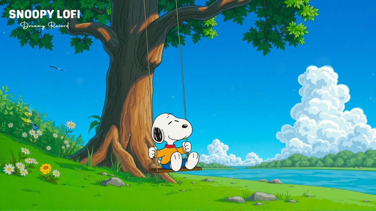 Fresh Spring Mornings 🎵 Chill Lofi Hiphop Vibes for a Peaceful Start ~ Chill with Snoopy
