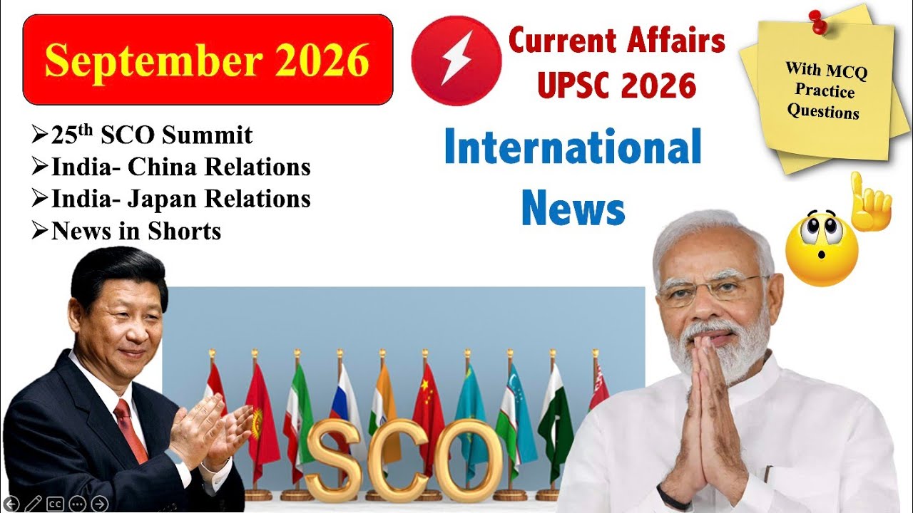 🌏 September 2025 Vision IAS Current Affairs | International Relations + MCQs for UPSC 2026 Prelims 🔥