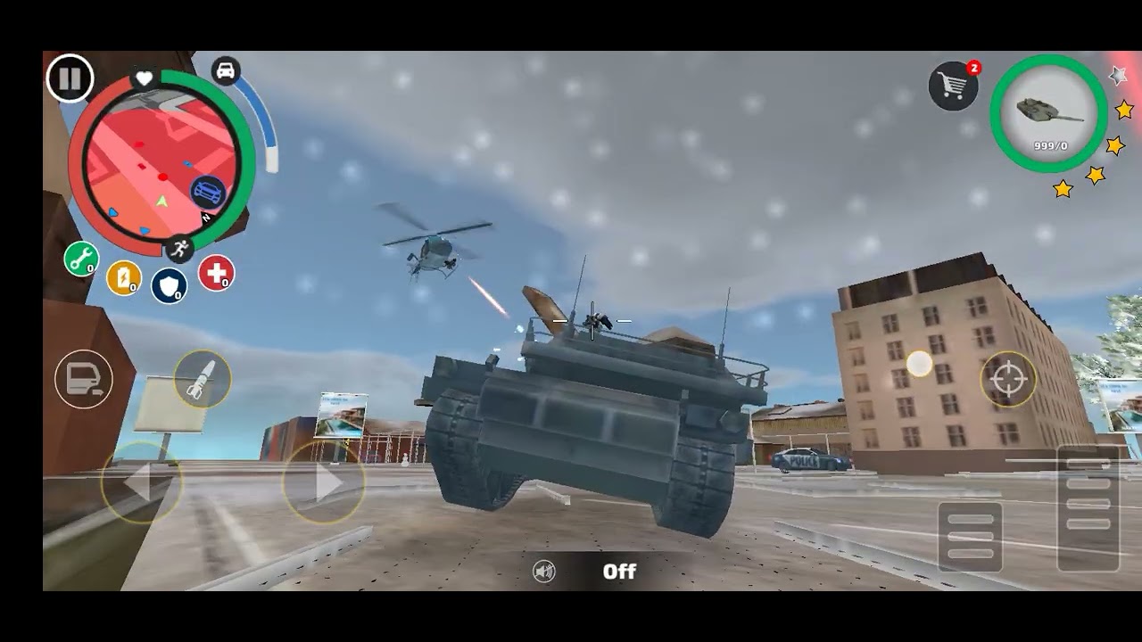 Rope Hero ma Tank  vs 10 police Car 
