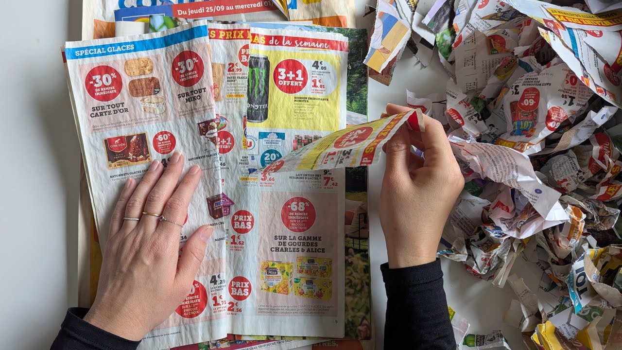 ASMR Destroying ADs Papers (no talking, crinkly sounds, paper sounds..)