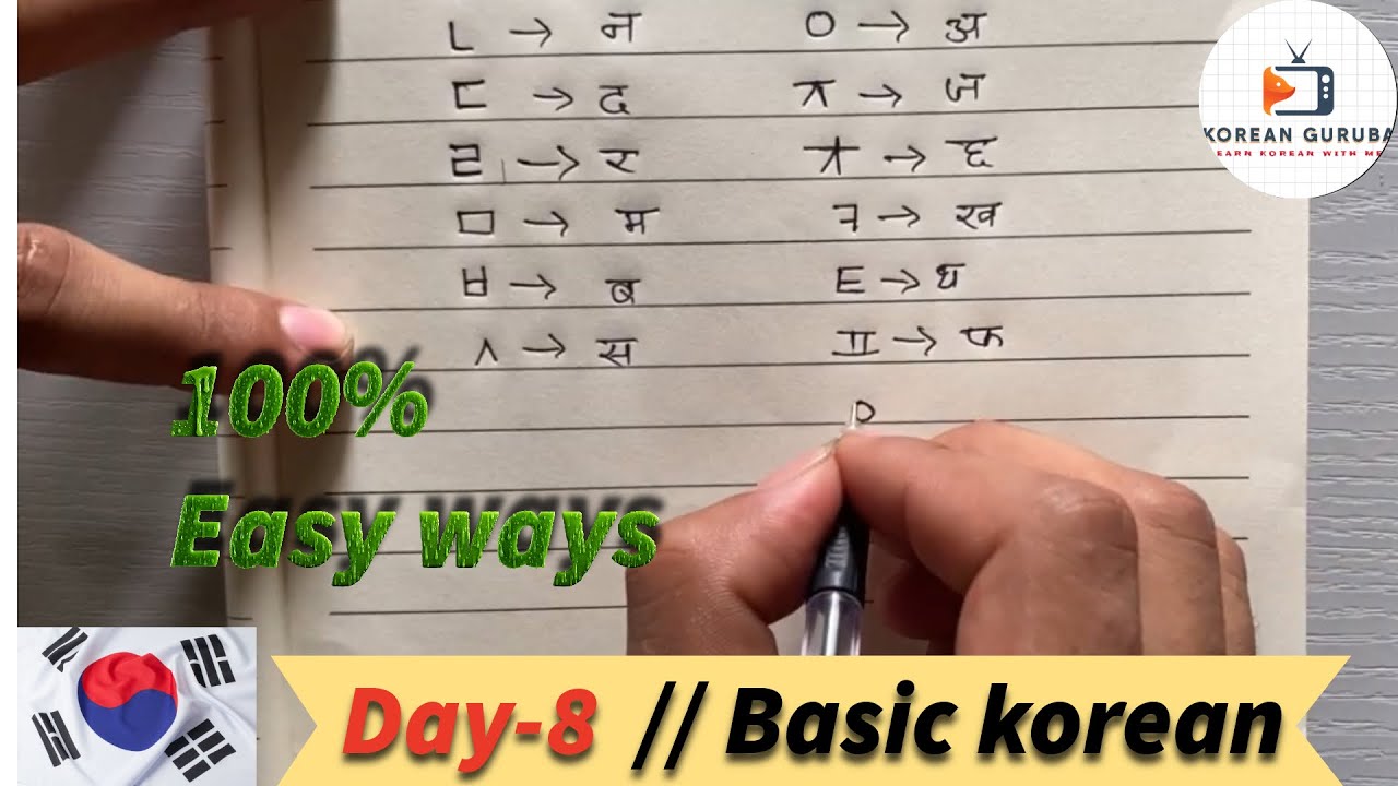 Day -8 // Basic korean language🇰🇷🇳🇵