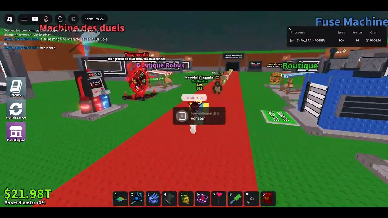 LA FUSE MACHINE VIEN DE REVENIR EST UN MODE DE JEU TSUNAMI #roblox
