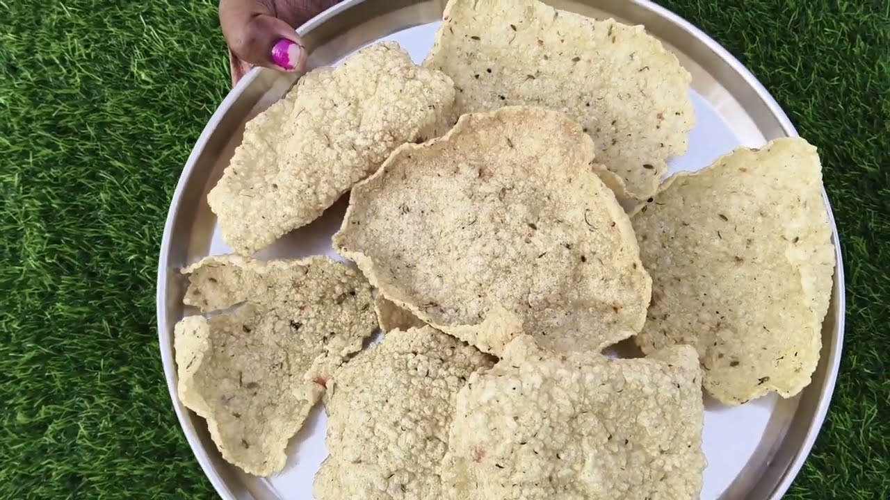 fबना फटे िबना धूप 1 कप चावल से सैकड़ों पापड़बनाने का सबसे आसान तरीका | Chawal kepapad | khichiya