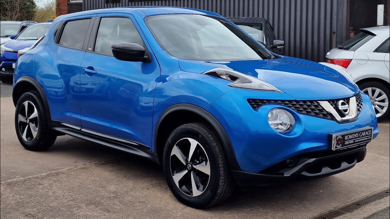 2018 (68) Nissan Juke Bose Edition 1.6 5Dr in Vivid Blue. 26k Miles. Sat Nav, Rev Cam, DAB. £12,990