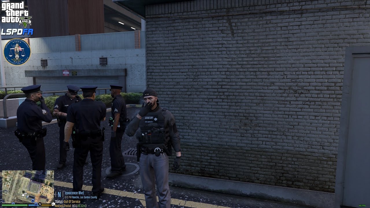 GTA V - LSPDFR 0.4.9🚔 - LSPD/LAPD - Gang Unit - ANPR Wanted Suspect | Shots Fired Incident - 4k