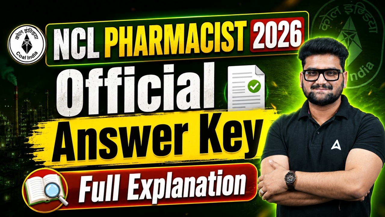 NCL Pharmacist Answer Key 2026 Out | NCL Pharmacist 2026 Answer Key | NCL Pharmacist Vacancy 2026
