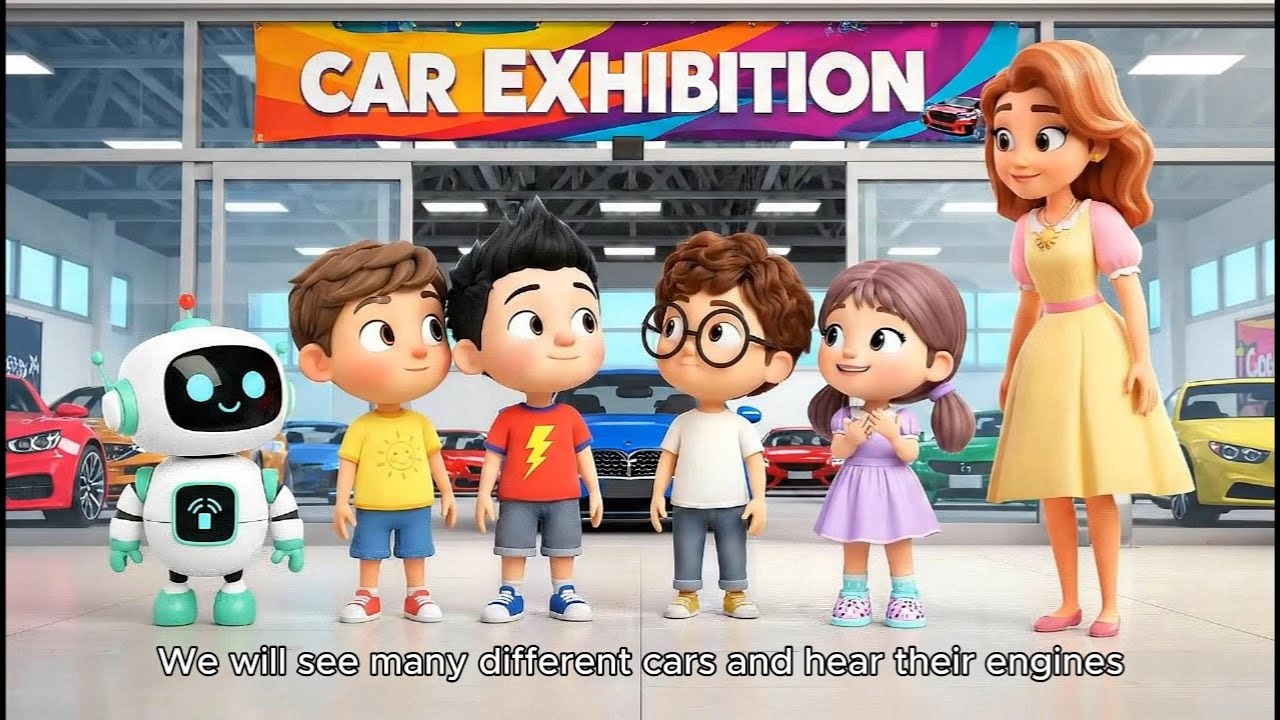 Visit the Car Exhibition! 🚗 Learn English with Real Vehicles
