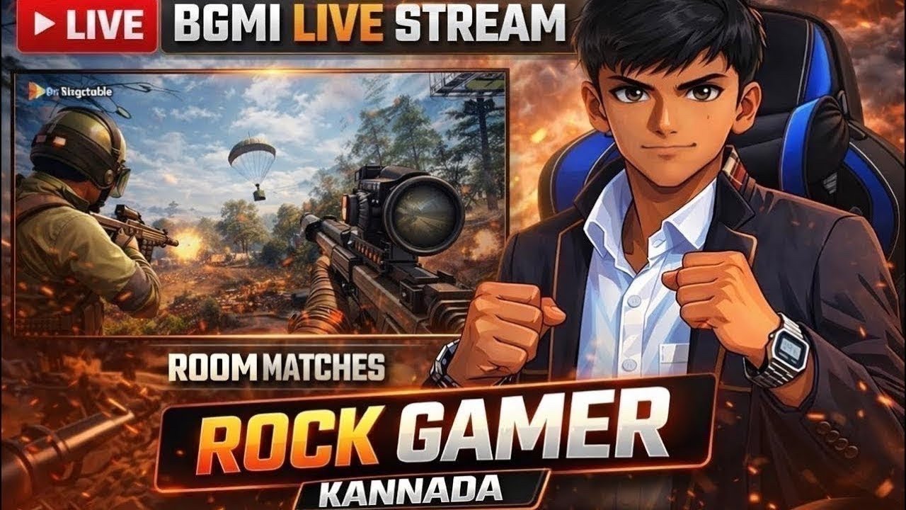 BGMI LIVE KANNADA | ROOM MATCH WITH SUBSCRIBERS | #bgmilive #shortslive #rockgamerkannada #kannada