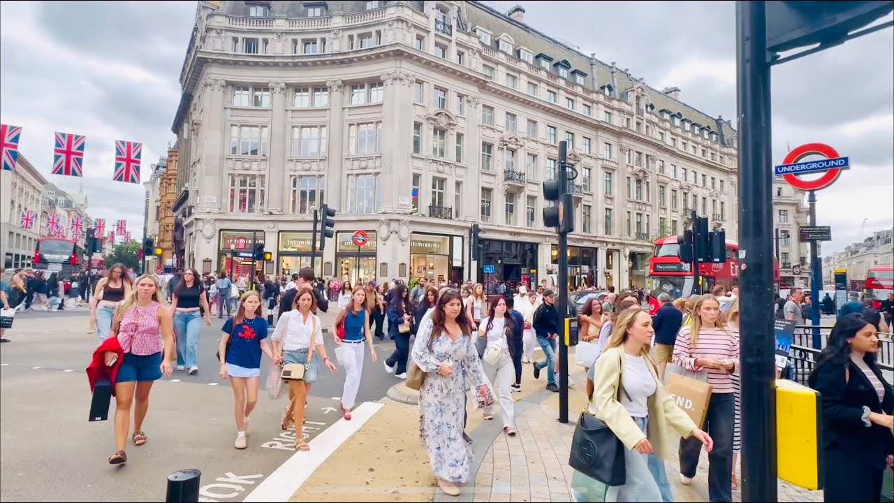 LONDON WALK AUGUST 2025 | Busy Monday Summer London Walking Tour Oxford Street