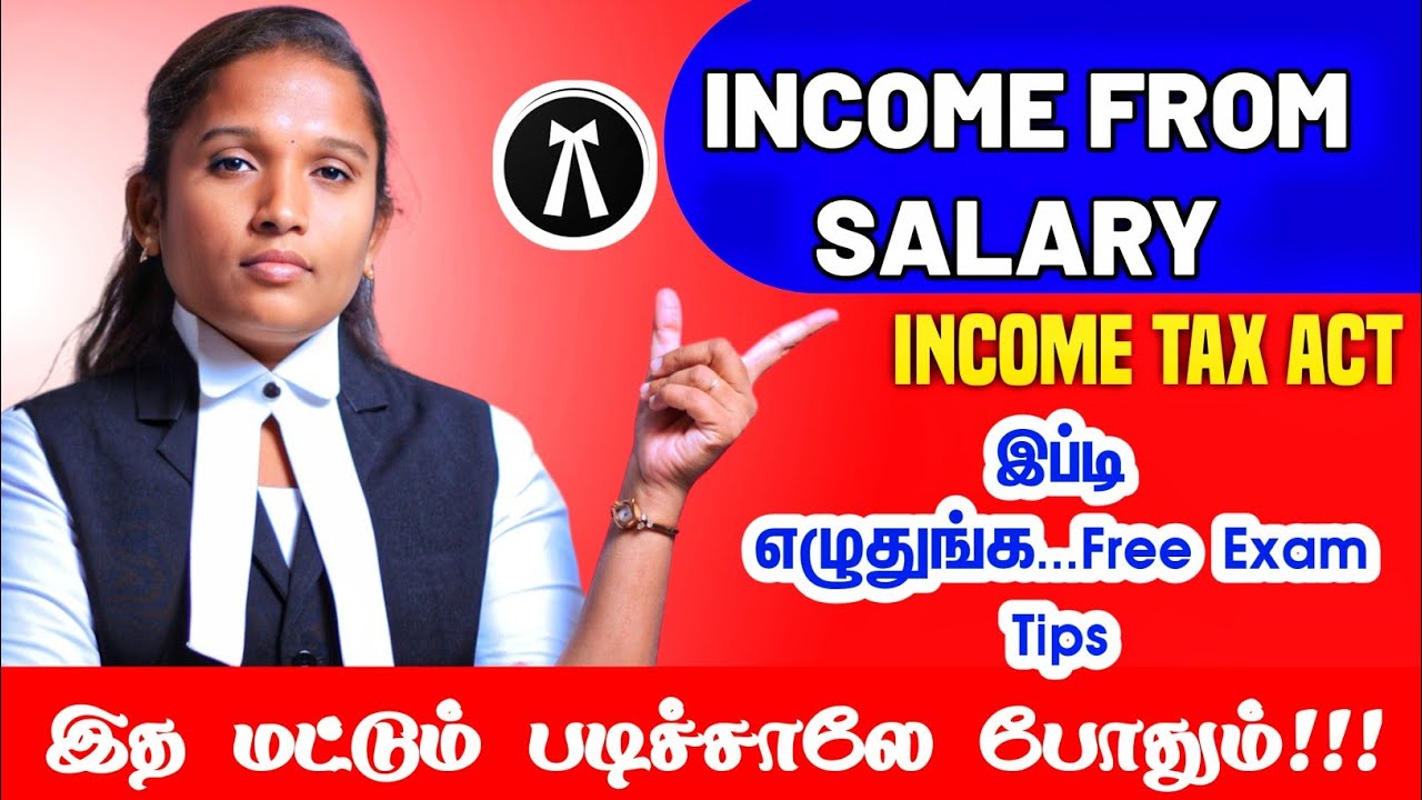 income from salary | இத மட்டும் படிச்ச போதும்.! | concepts of income tax | தமிழில் | VETRI LAW TODAY