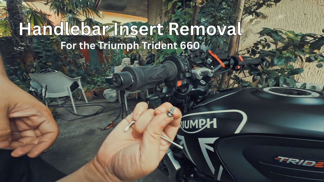 How to Remove Handlebar Inserts To Install Bar End Mirrors | Triumph Trident 660