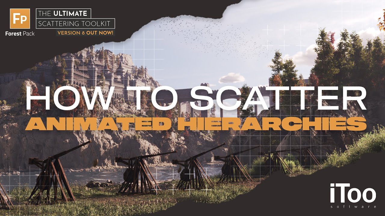 How to scatter animated hierarchies with Forest Pack 8