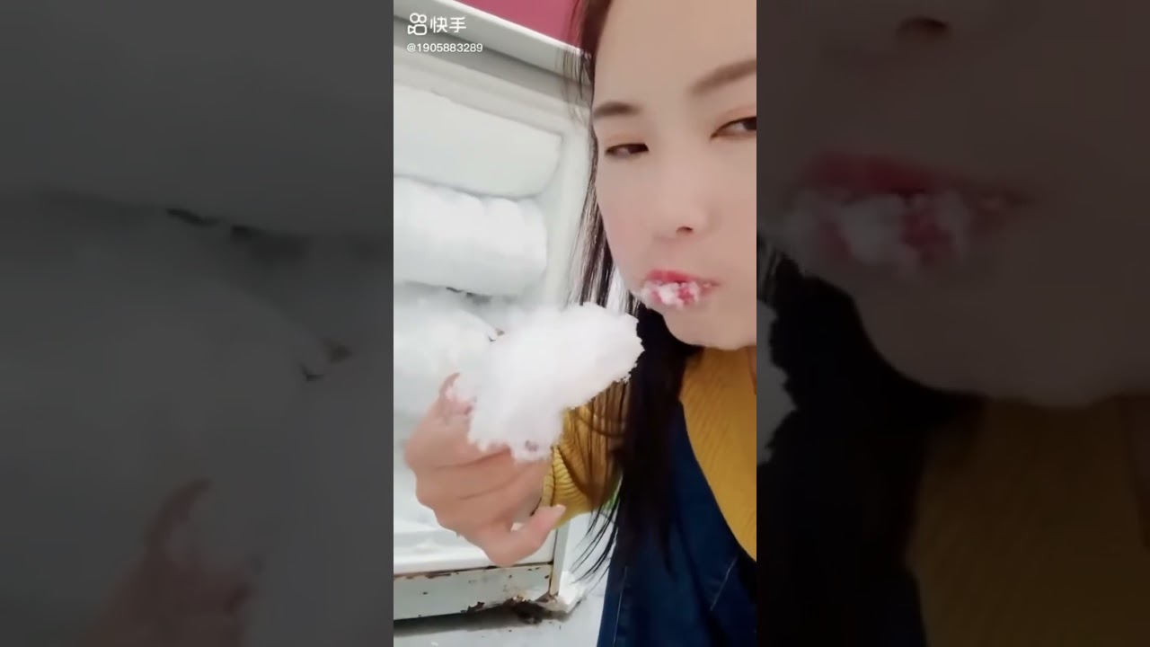 RED FREEZER FROST EATING - SQUEAKY ICE EATING  