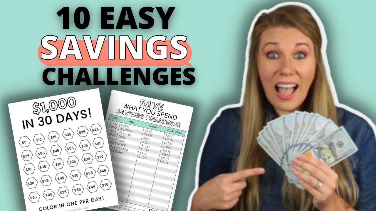12 EASY Savings Challenges [SAVE FROM $500 TO $100K]