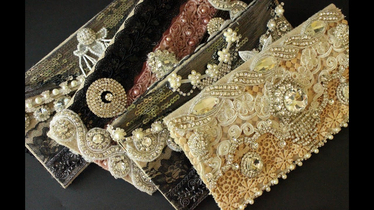 Tutorial  Step by Step Wedding Altered Bling DIY Clutches Handbags Purses