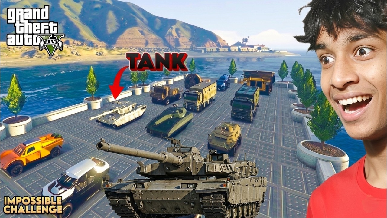 Ramp Challenge With All Vehicles 🚗🪖 | Tank, Military Bus, Offroad, Car / GTA5