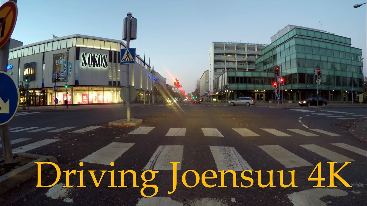 4K Driving Joensuu keskusta to VT 6  - original sound