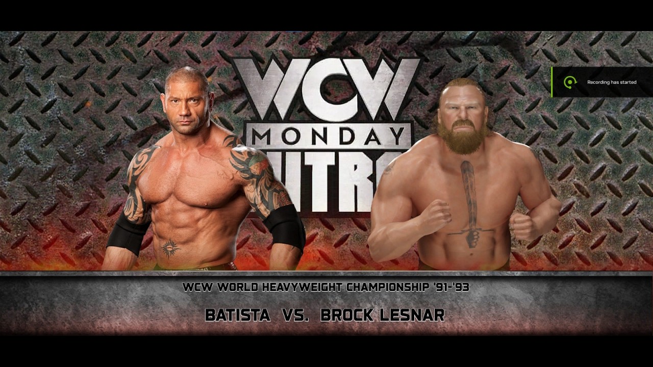 The Beast vs The Animal 🐂 Brock Lesnar vs Batista Dream Match (WWE 2K25) #brocklesnar