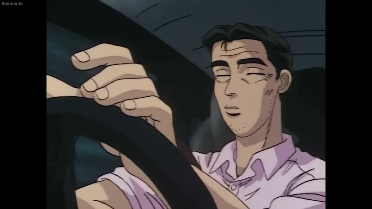 Initial D First Stage - No Hand Drift Scene (English Dub)