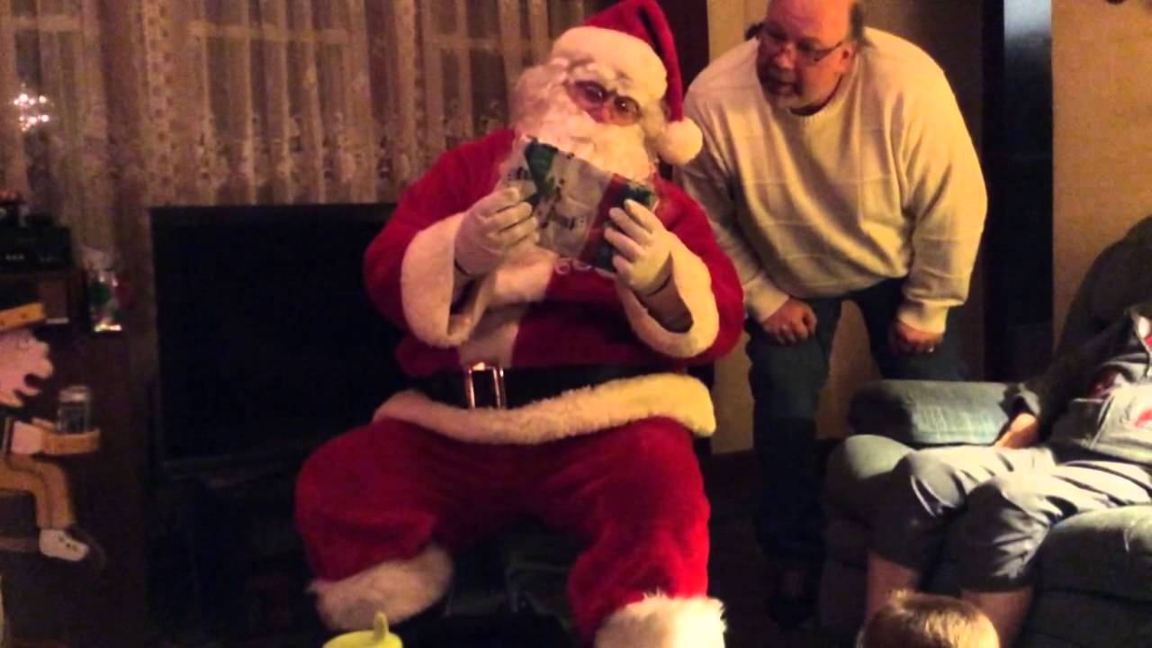 Santa comes to visit kids