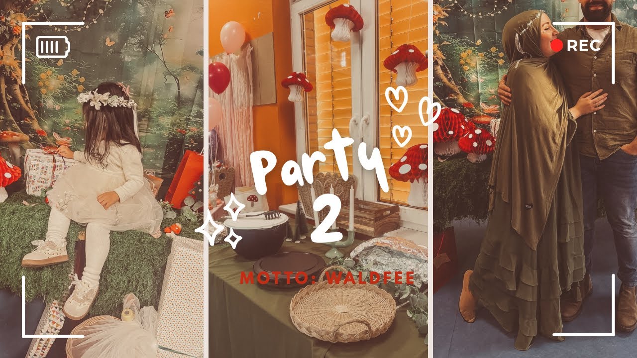 🧚‍♀️🍄 Birthday Vlog | Waldfee-Motto | 2 Jahre | Shein | Hijabflowers 