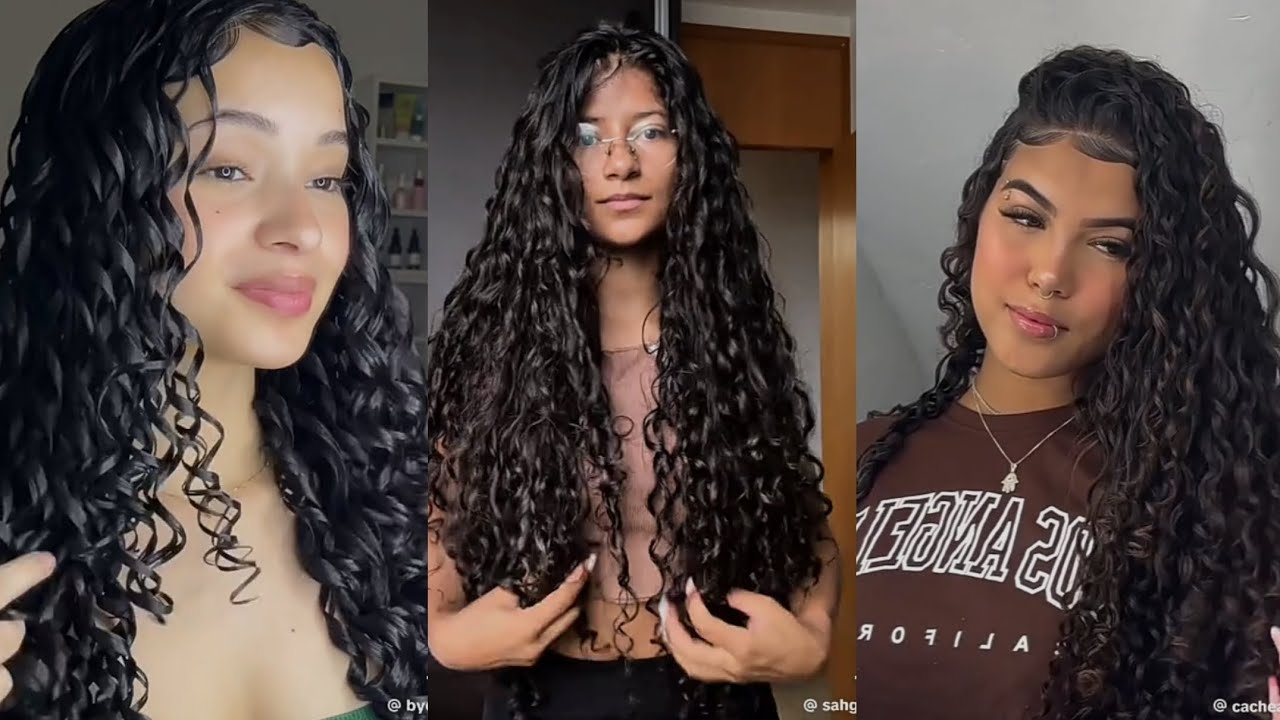 FINALIZAÇÃO CABELO CACHEADO ✨ TIK TOK COMPILADO
