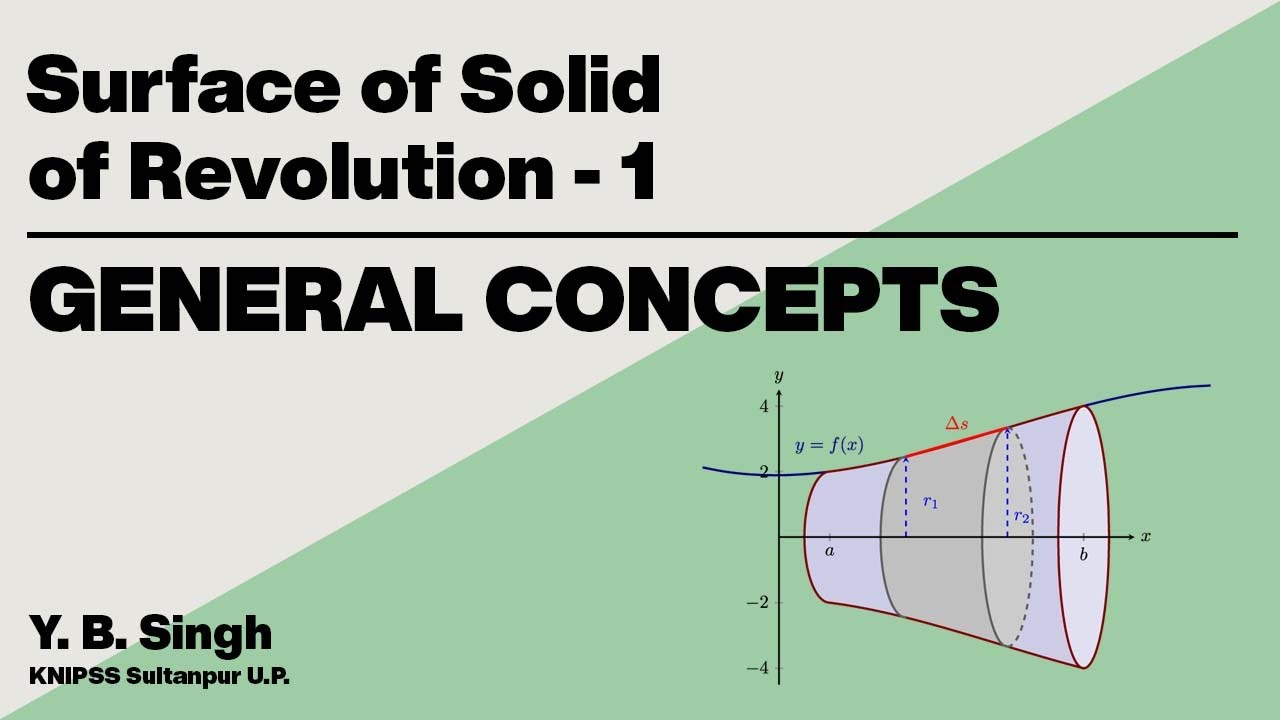 Surface of Solid of Revolution 1 - GENERAL CONCEPTS | Y.B. Singh, KNIPSS Sultanpur
