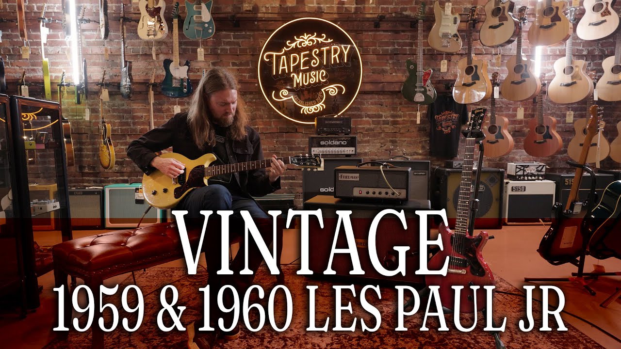Vintage Gibson Gold: 1959 Cherry & 1960 TV Yellow Les Paul Juniors! #tapestrymusic #vintageguitars