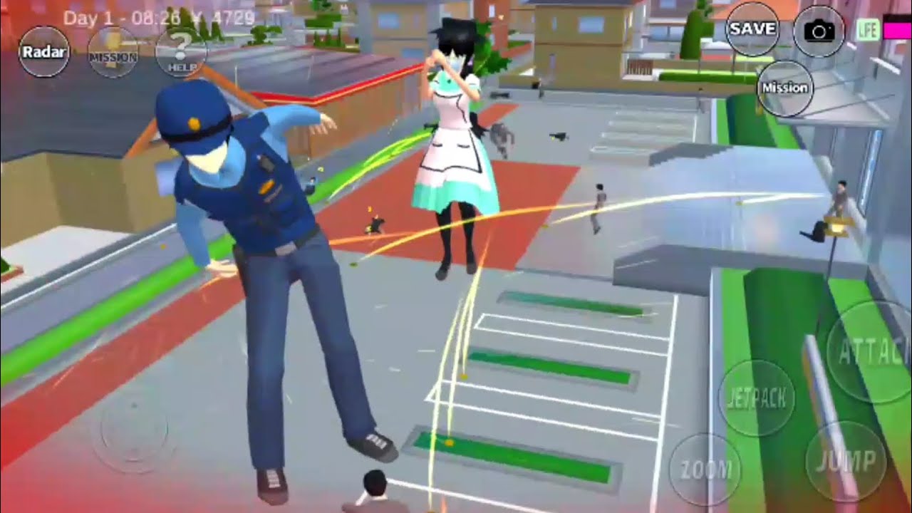 Police melindungi warga nyah dari keriminal#sakuraschoolsimulator 