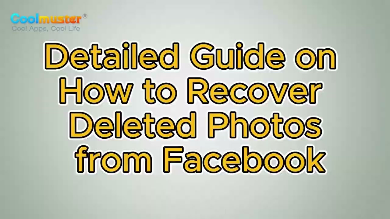 How to Recover Deleted Photos from Facebook | Detailed Guide
