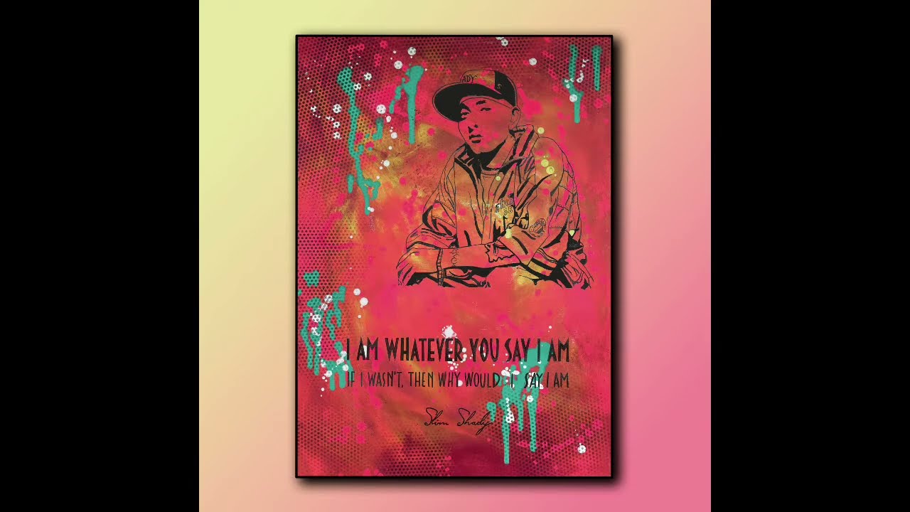 EMINEM / SLIM SHADY / Abstract Pop Art Painting / Demonstration / Step-by-Step
