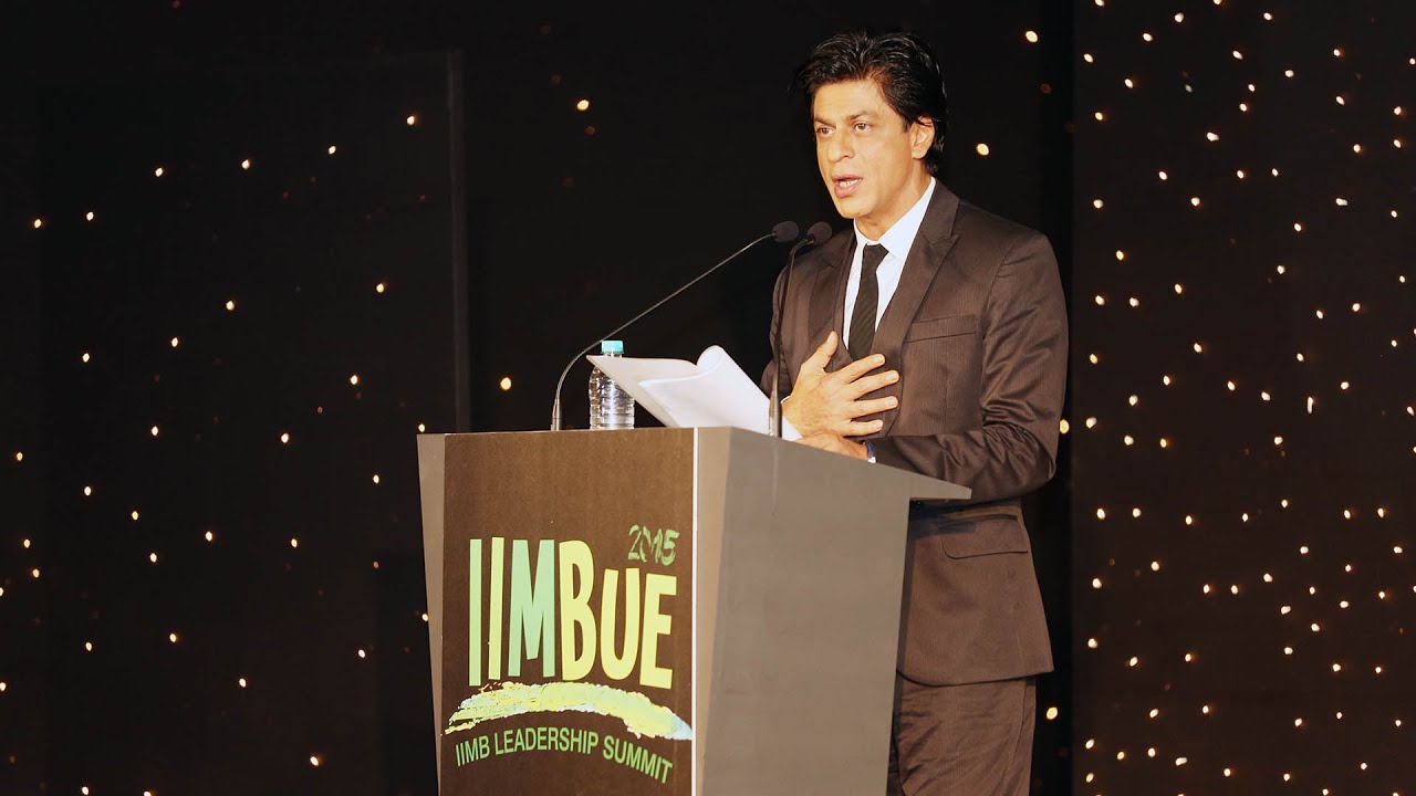 Follow the heart in Life and Leadership: Shah Rukh Khan at IIMBUE 2015