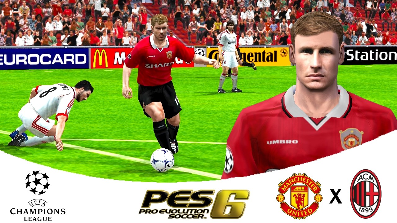 🏆⚽️🎮 MANCHESTER UNITED x MILAN - QUARTER-FINAL - CHAMPIONS LEAGUE 1999-2000 - PRO EVOLUTION SOCCER 6