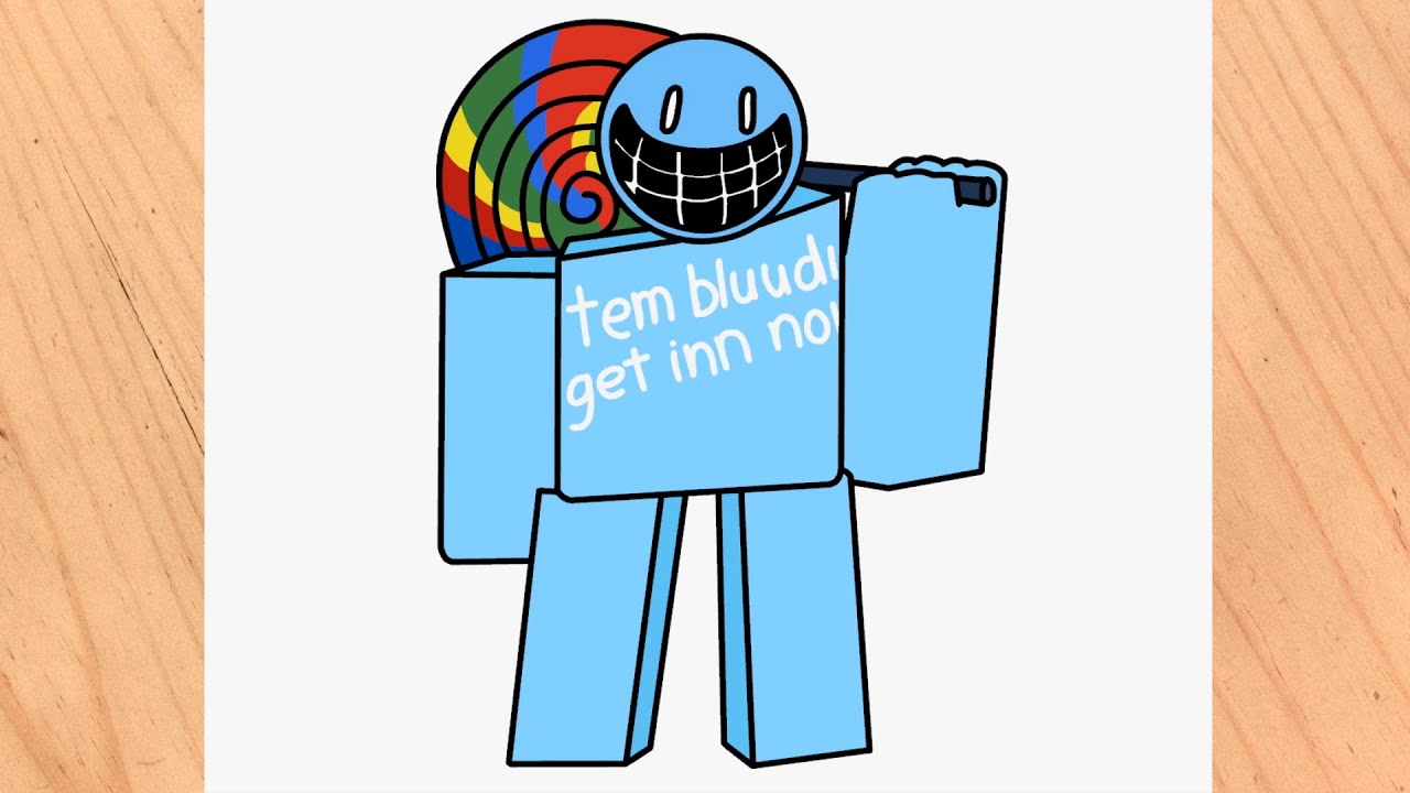 How to draw BLUUDUD Forsaken Roblox
