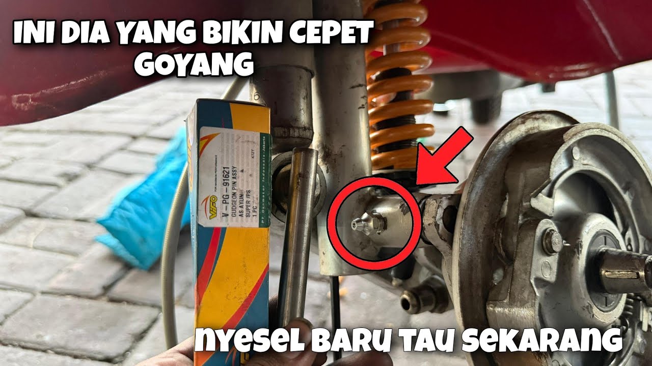 RODA DEPAN VESPA GOYANG ? Ini dia penyebap nya | CARA GANTI AS AYUN VESPA SUPER SPRINT PS