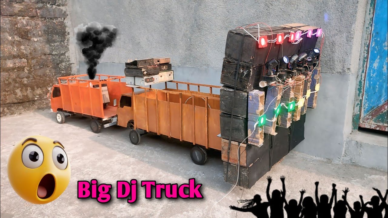 Diy mini dj truck loading | Dj wala gadi mini sharpy light mini box | mini dj Keshse banaye dj1