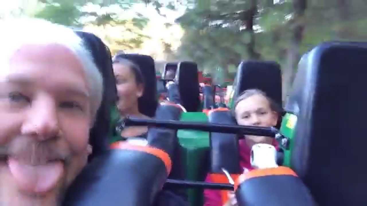 Riding Viper (roller coaster) at Six Flags Magic Mountain